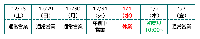 2023年12月27日_営業日程